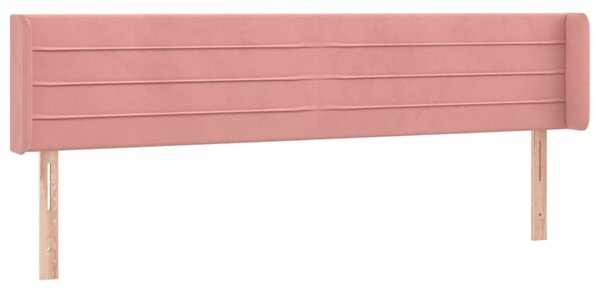 Testiera ad Orecchio Rosa 203x16x78/88 cm in Velluto