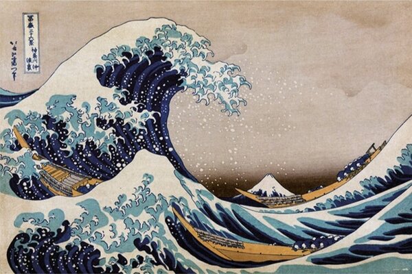 Posters, Stampe Hokusai - Te Great Wave of Kanagawa