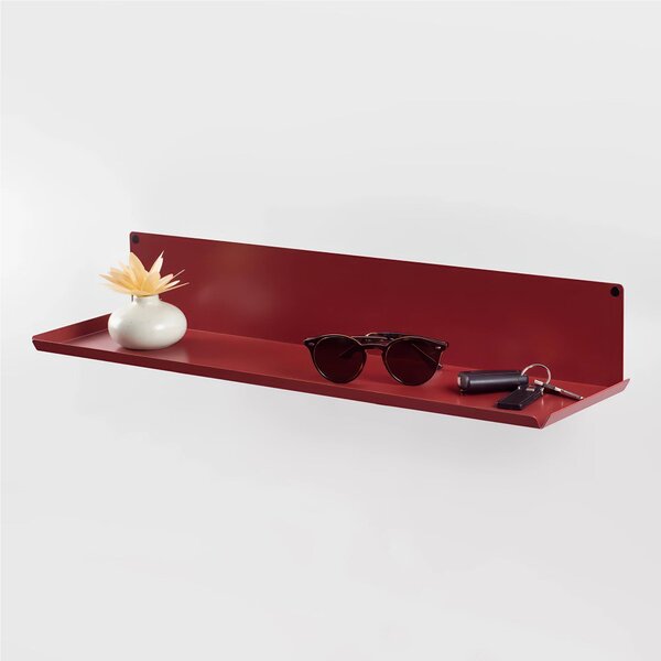 Mensola in metallo Fly-K mensola in metallo da muro Minimal Dimensioni 60x15x h 10 cm Portata massima 15 kg costituita da unico elemento in acciaio verniciato Rosso Terracotta