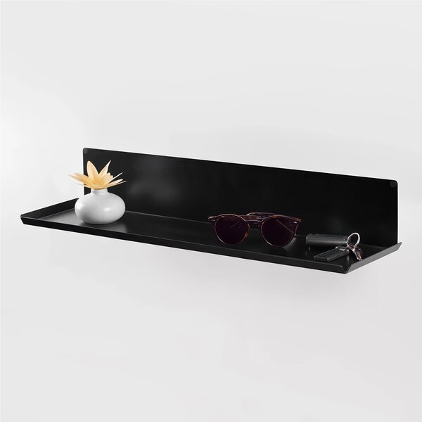 Mensola in metallo Fly-K � una mensola in metallo da muro Minimal Dimensioni 60x15x h 10 cm Portata massima 15 kg costituita da un unico elemento in acciaio verniciato Nero RAL 9005