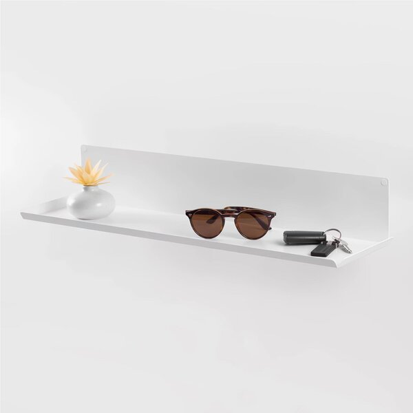Mensola in metallo Fly-K � una mensola in metallo da muro Minimal Dimensioni 60x15x h 10 cm Portata massima 15 kg costituita da un unico elemento in acciaio verniciato Bianco RAL 9003 liscio