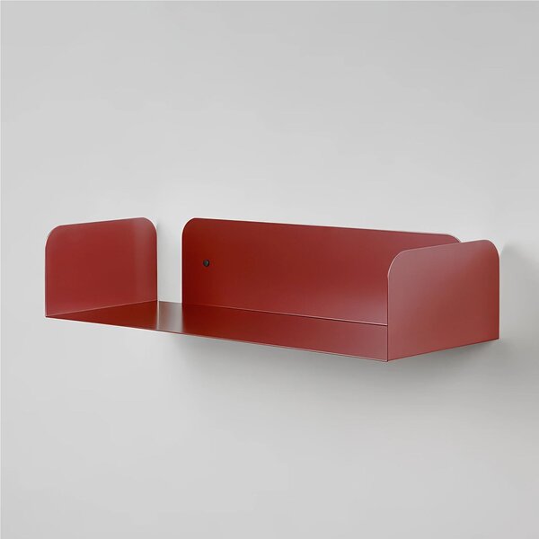 Mensola in metallo SMARTY da muro Minimal Dimensioni 40x20x h 12 cm Portata massima 17.8 kg in acciaio verniciato Rosso Terracotta