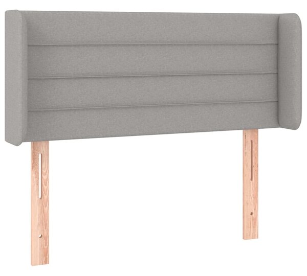 Testiera ad Orecchio Grigio Chiaro 83x16x78/88 cm in Tessuto