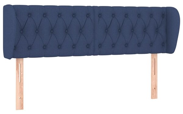 Testiera ad Orecchio Blu 163x23x78/88cm in Tessuto