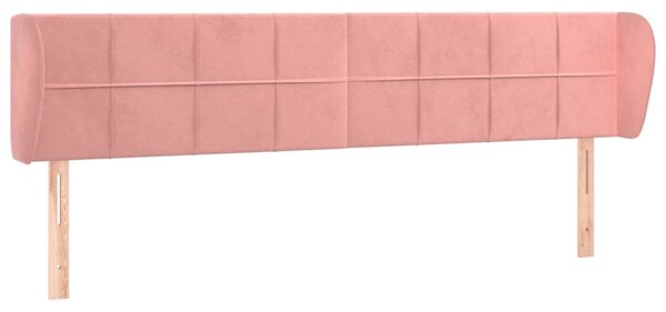Testiera ad Orecchio Rosa 183x23x78/88 cm in Velluto