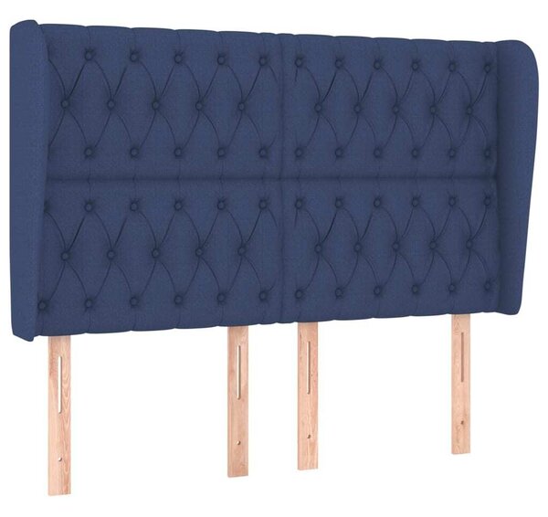 Testiera ad Orecchio Blu 163x23x118/128 cm in Tessuto