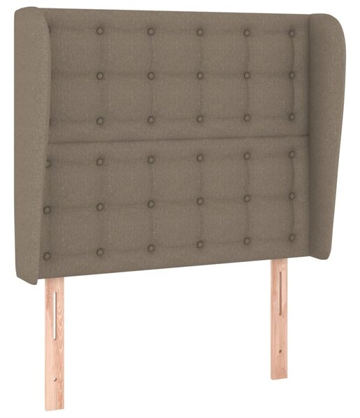 Testiera ad Orecchio Tortora 103x23x118/128 cm in Tessuto