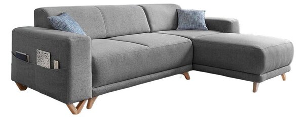 Divano angolare grigio allungabile e con contenitore Classy Sophie – Miuform