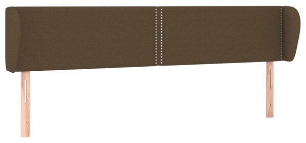 Testiera ad Orecchio Marrone Scuro 183x23x78/88 cm in Tessuto