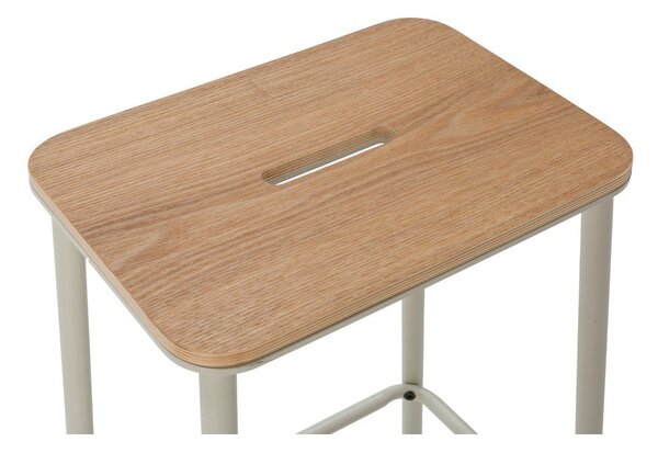 Set di sedie da bar color crema 2 pz (altezza della seduta 65 cm) Abba – Marckeric