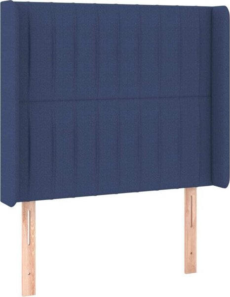 Testiera ad Orecchio Blu 103x16x118/128 cm in Tessuto