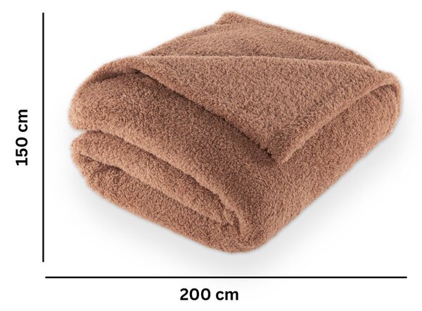 Coperta marrone in micropile 150x200 cm Cocoon – Tiseco Home Studio