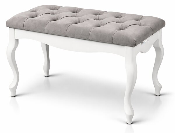 Panca in legno con seduta trapuntata – BLANCA