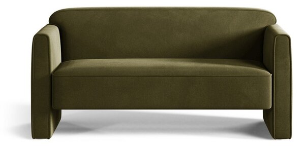 Divano verde con rivestimento in velluto 140 cm Abby – Micadoni