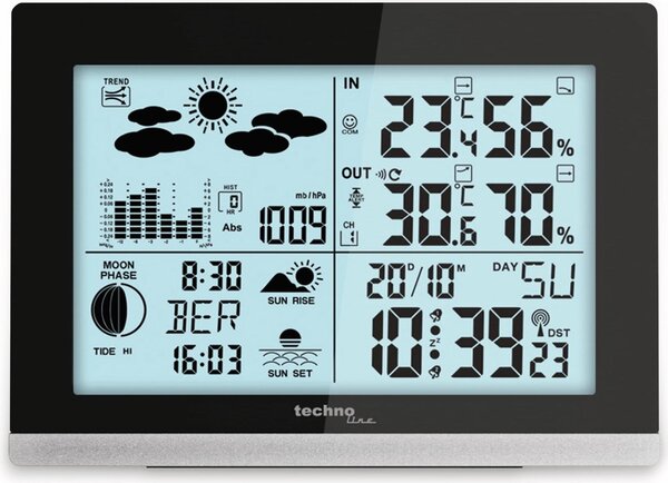 Technoline WS 6762 Stazione meteo/termometro (interno, esterno) nero-argento
