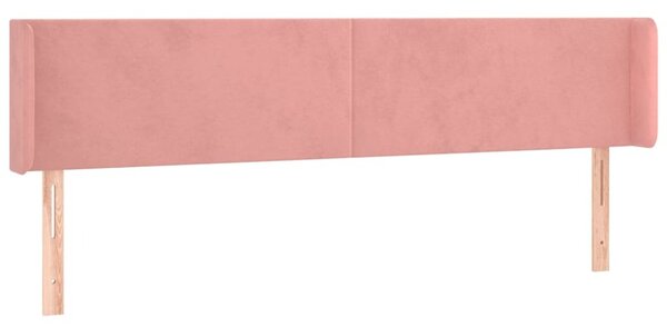 Testiera ad Orecchio Rosa 163x16x78/88 cm in Velluto