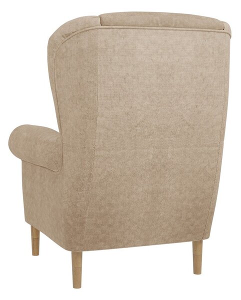 Poltrona con braccioli marrone chiaro Swan – Ropez