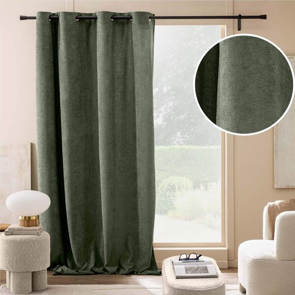 Tenda verde in bouclé 140x260 cm Winona – douceur d'intérieur