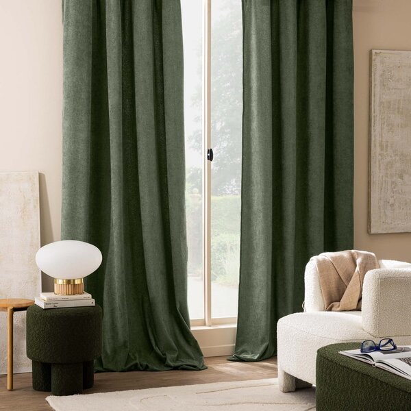 Tenda verde in bouclé 140x260 cm Winona – douceur d'intérieur