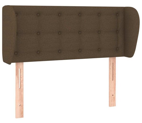 Testiera ad Orecchio Marrone Scuro 83x23x78/88 cm in Tessuto