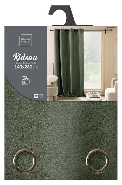 Tenda verde in bouclé 140x260 cm Winona – douceur d'intérieur