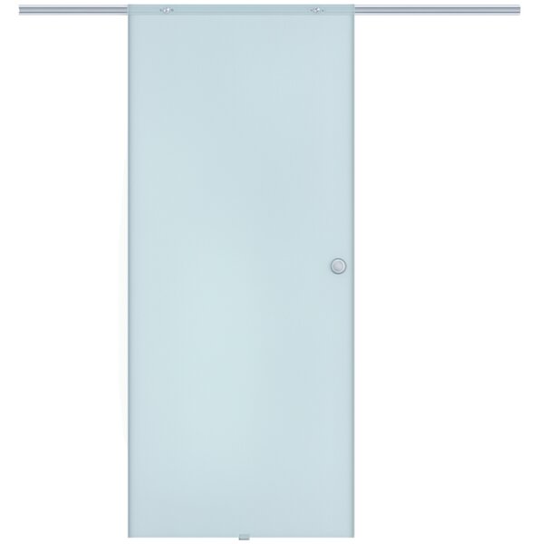HOMCOM Porta trasparente Scorrevole con Binario B3 in Alluminio per Bagno Cucina Studio, 205x90x0,8cm, Trasparente satinato | Aosom Italy