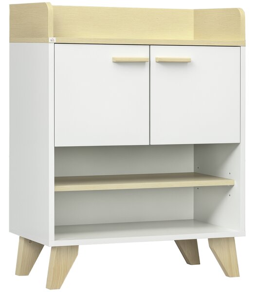 Mobile Porta Stampante HOMCOM - Con Ruote, Ripiani E Armadietto, Legno, 60x50x65.5 Cm, Bianco - Foto 13
