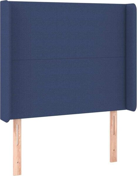 Testiera ad Orecchio Blu 103x16x118/128 cm in Tessuto