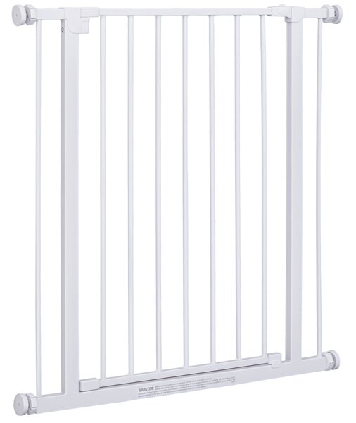 PawHut Cancelletto di Sicurezza per Bambini e Animali Domestici Bianco 76 x 72-82 cm|Aosom