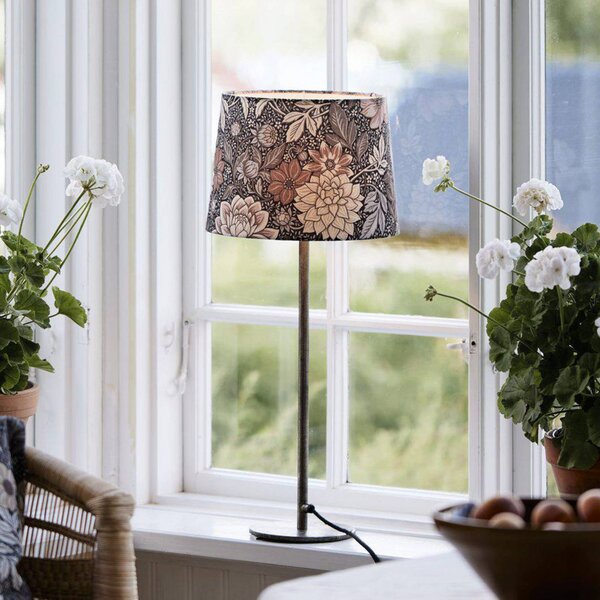 PR Home Lampada da tavolo Base Dahlia, Marrone / Ruggine, Soggiorno / Sala da pranzo, Metallo, Lampada da tavolo