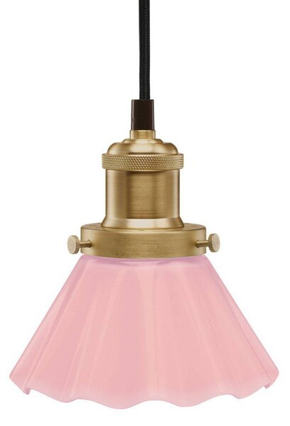 PR Home Lampada a sospensione August, Ø 15 cm, rosa, spina August, Violetto / Fucsia / Rosa, Soggiorno / Sala da pranzo, Vetro, Lampada a sospensione