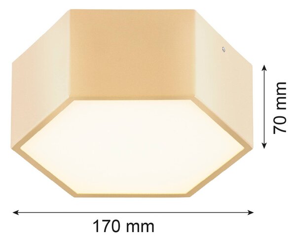 Argon Plafoniera LED Libre, color oro, acciaio, 3.000 K