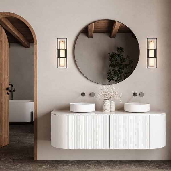 Quintiesse Applique da esterni BLAKLEY, dimmerabile, Nero, Bagno, Metallo, Applique da esterni