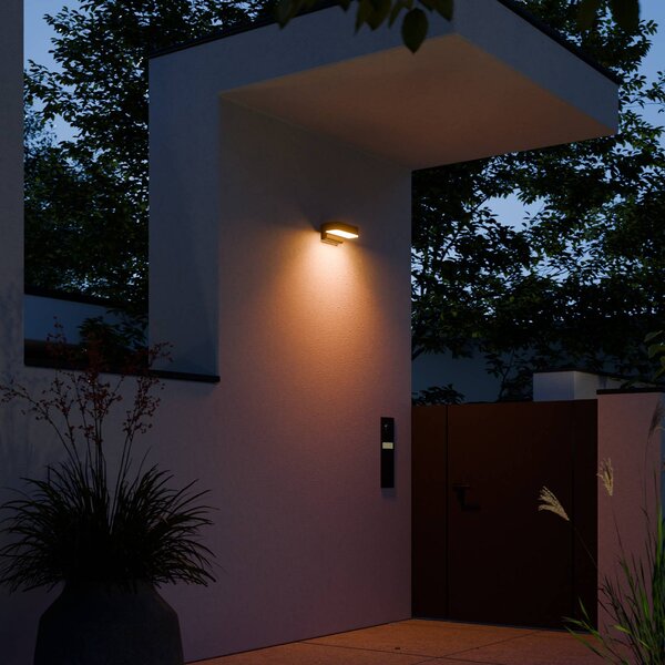 STEINEL applique da esterni LED con sensore L 800 SC, antracite IP44 dimmerabile, Nero, Alluminio, Moderno