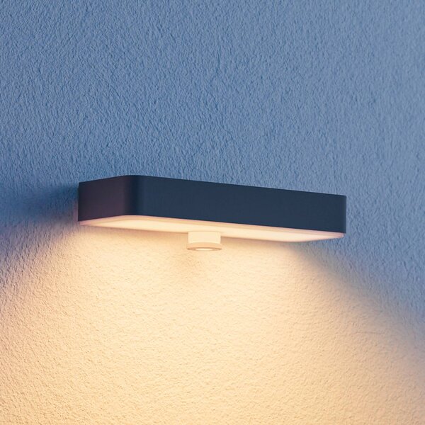 STEINEL applique a LED solare XSolar SOL-O S, antracite Sensore dimmerabile, Nero, Alluminio, Moderno, Lampada solare da esterni