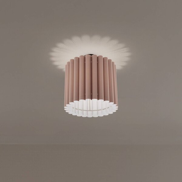 Plafoniera soffitto Aria Duolla, dimmerabile, Marrone / Ruggine, Soggiorno / Sala da pranzo, Tessuto / Stoffa / Seta, Plafoniera