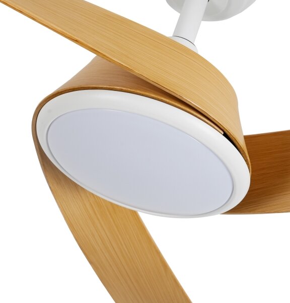 ZEVENTI - Ventilatore da soffitto LED AERYS LED/24W/230V Wi-Fi Tuya bianco/rovere + telecomando