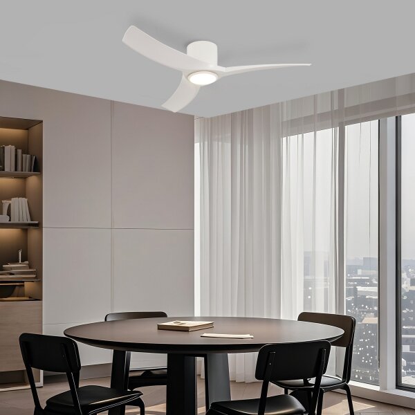 ZEVENTI - Ventilatore da soffitto a LED ORBITO LED/24W/230V Wi-Fi Tuya bianco + telecomando