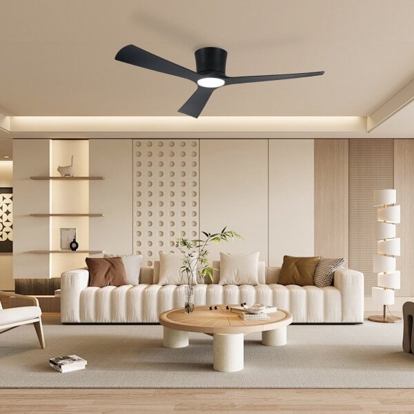 ZEVENTI - Ventilatore da soffitto LED AUREX LED/24W/230V Wi-Fi Tuya nero + telecomando