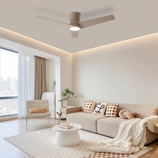 ZEVENTI - Ventilatore da soffitto LED BARROSA LED/18W/230V Wi-Fi Tuya + telecomando