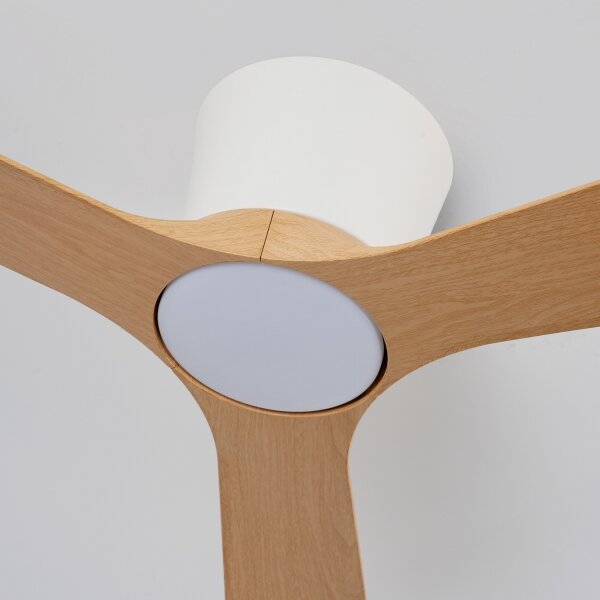 ZEVENTI - Ventilatore da soffitto LED AUREX LED/24W/230V Wi-Fi Tuya bianco/rovere + telecomando