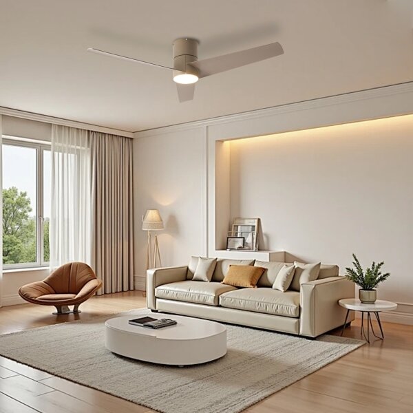 ZEVENTI - Ventilatore da soffitto LED BARROSA LED/18W/230V Wi-Fi Tuya + telecomando