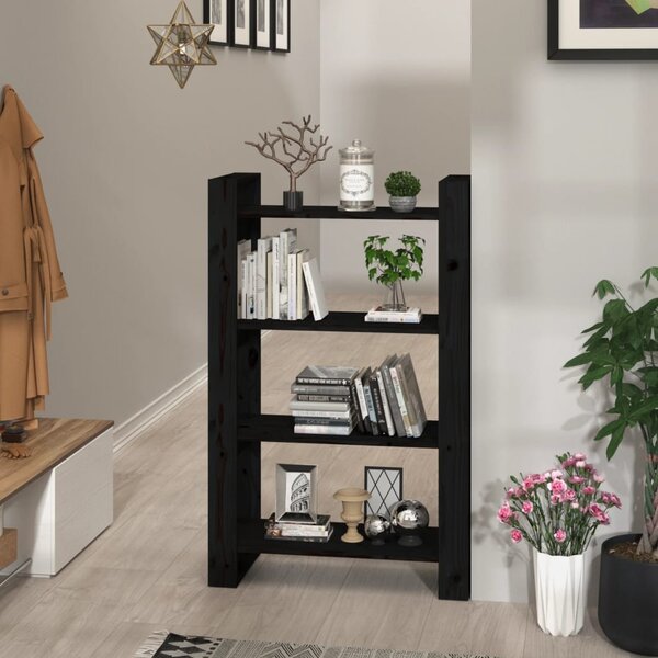 Libreria A Parete 120x22xh156 Cm Design Moderno Esteban Rovere E Nero