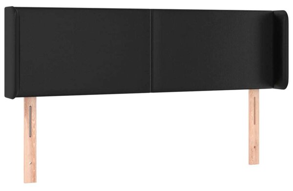 Testiera ad Orecchio Nera 147x16x78/88 cm in Pelle finta