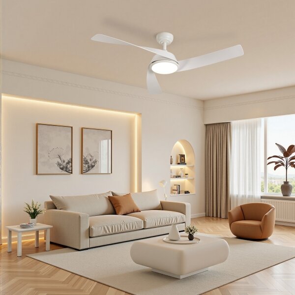 ZEVENTI - Ventilatore da soffitto LED AERYS LED/24W/230V Wi-Fi Tuya bianco + telecomando