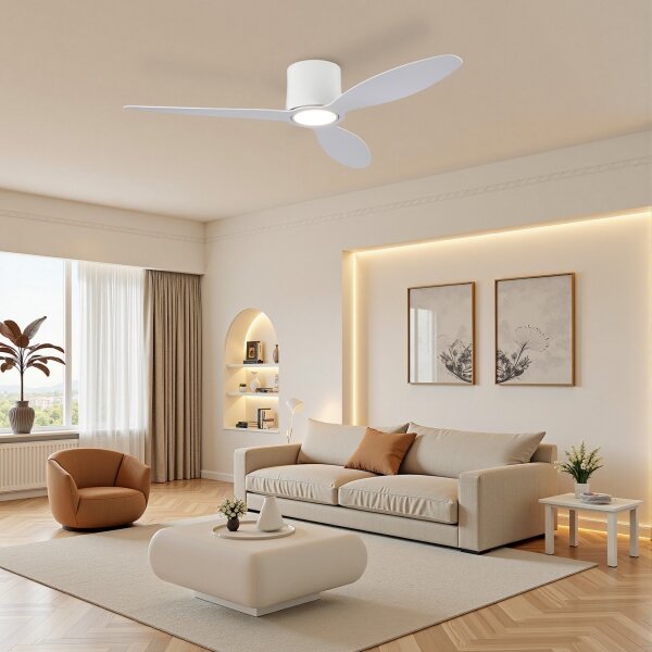 ZEVENTI - Ventilatore da soffitto LED VENTORA LED/24W/230V Wi-Fi Tuya bianco + telecomando