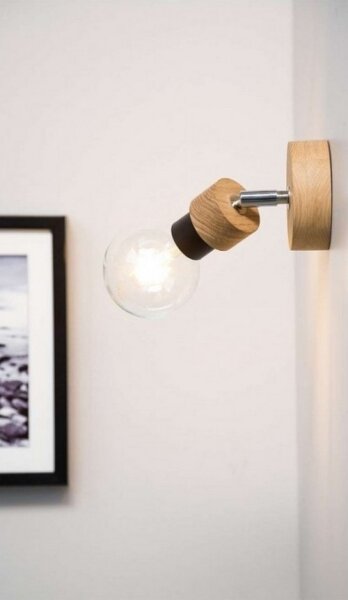 Spot-Light 2834174 - Faretto da parete MARJOLAINE, 1xE27/25W/230V, rovere