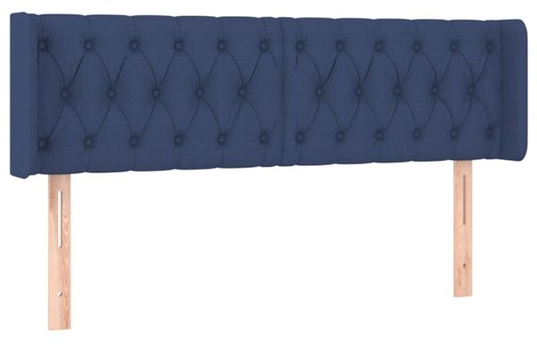 Testiera ad Orecchio Blu 163x16x78/88cm in Tessuto