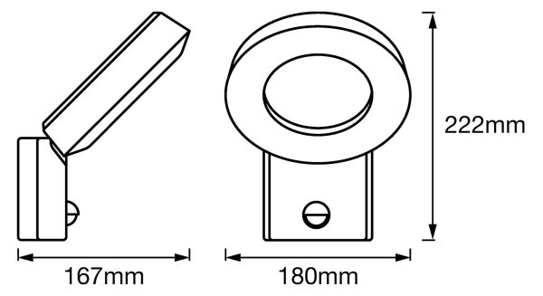 Ledvance - Applique da esterno a LED con sensore LOOP 1xLED/12W/230V IP44