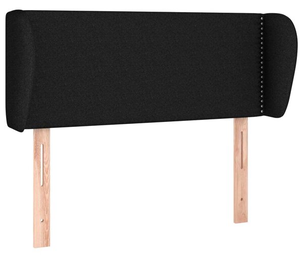 Testiera ad Orecchio Nera 103x23x78/88 cm in Tessuto